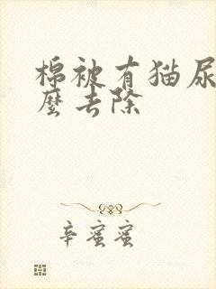 棉被有猫尿味怎么去除封面