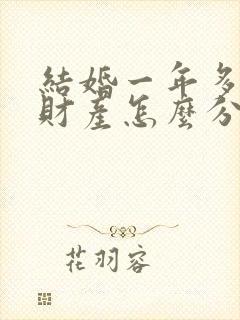 结婚一年多离婚财产怎么分配