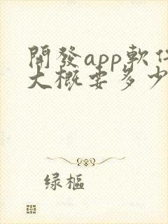 开发app软件大概要多少钱