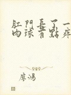 肛门长了一个小肉球有点疼