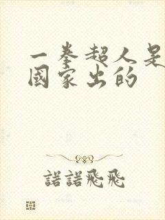 一拳超人是哪个国家出的