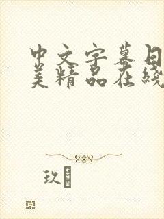 中文字幕日韩欧美精品在线观看