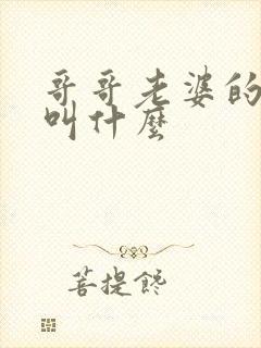 哥哥老婆的哥哥叫什么