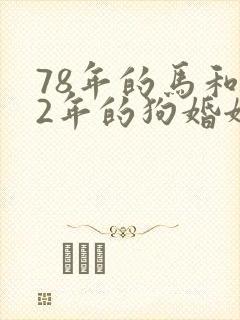 78年的马和82年的狗婚姻好不好