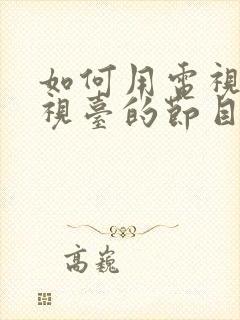 如何用电视看电视台的节目