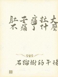 肚子痛拉大便就不痛了什么原因