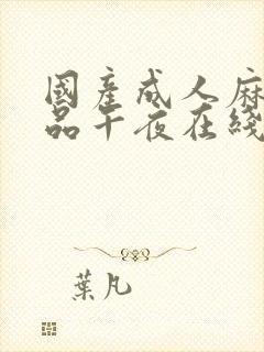 国产成人麻豆精品午夜在线封面