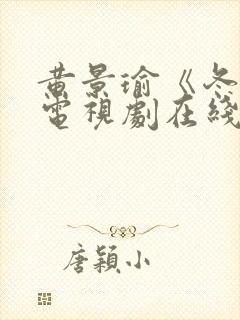 黄景瑜《冬至》电视剧在线播放