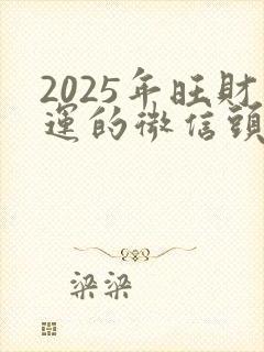 2025年旺财运的微信头像
