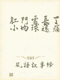 肛门处长了一个小肉球还痛怎么治