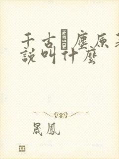 千古玦尘原著小说叫什么