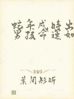 蛇年戌时出生的男孩命运如何