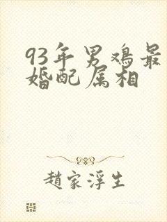 93年男鸡最佳婚配属相封面