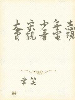 大宋少年志二免费观看电视剧全集封面