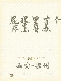 屁眼里有个疙瘩疼怎么办封面