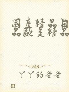 国产精品日韩精品欧美精品