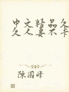 中文精品久久久久人妻不卡