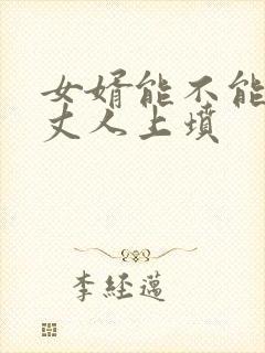 女婿能不能给老丈人上坟封面