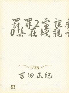 罚罪2电视剧40集在线观看