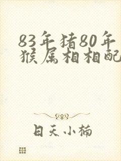 83年猪80年猴属相相配吗