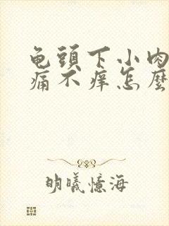 龟头下小肉粒不痛不痒怎么办封面