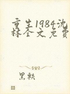 重生1984沈林全文免费阅读