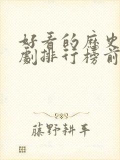 好看的历史电视剧排行榜前十名