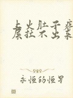 上火肚子疼想拉屎拉不出来怎么回事