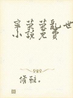 宁荣荣乱世浮殇小说免费