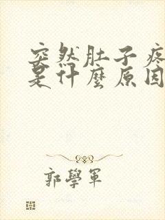 突然肚子疼呕吐是什么原因