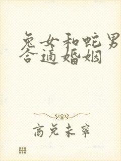 兔女和蛇男合不合适婚姻