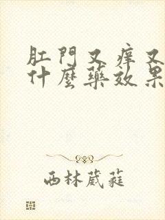 肛门又痒又痛用什么药效果好