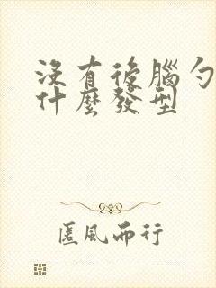 没有后脑勺适合什么发型