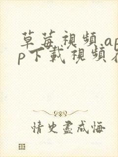 草莓视频.app下载视频在线