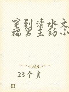 穿到清水文里造福男主的小说