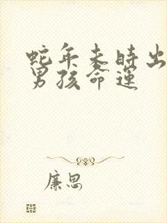 蛇年未时出生的男孩命运