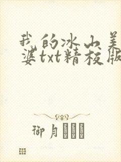 我的冰山美女老婆txt精校版