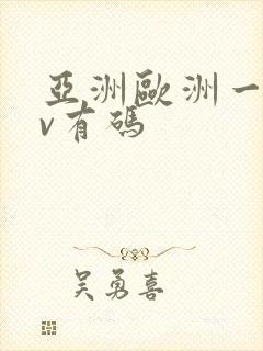 亚洲欧洲一区av有码