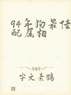 94年狗最佳婚配属相