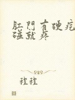 肛门有硬疙瘩一碰就疼