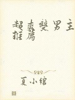 超爽双男主小说推荐