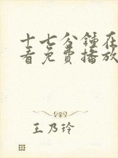 十七分钟在线观看免费播放电视剧