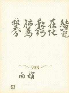 双肺散在结节部分为钙化灶