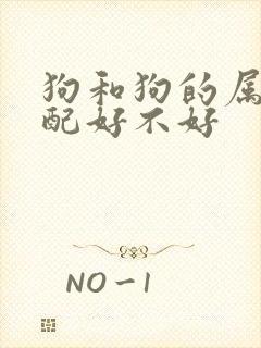 狗和狗的属相婚配好不好封面