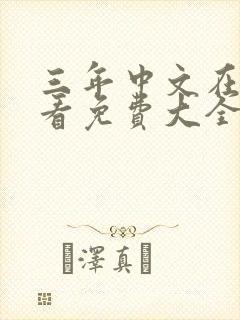 三年中文在线观看免费大全第2集