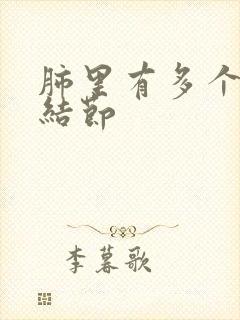 肺里有多个微小结节