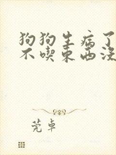 狗狗生病了呕吐不吃东西没精神怎么办封面