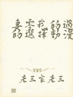 妻零我的过错她的选择动漫