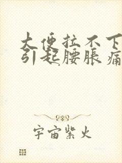 大便拉不下来会引起腰胀痛吗