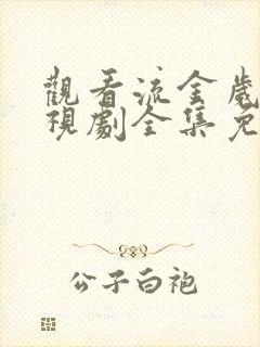 观看流金岁月电视剧全集免费封面